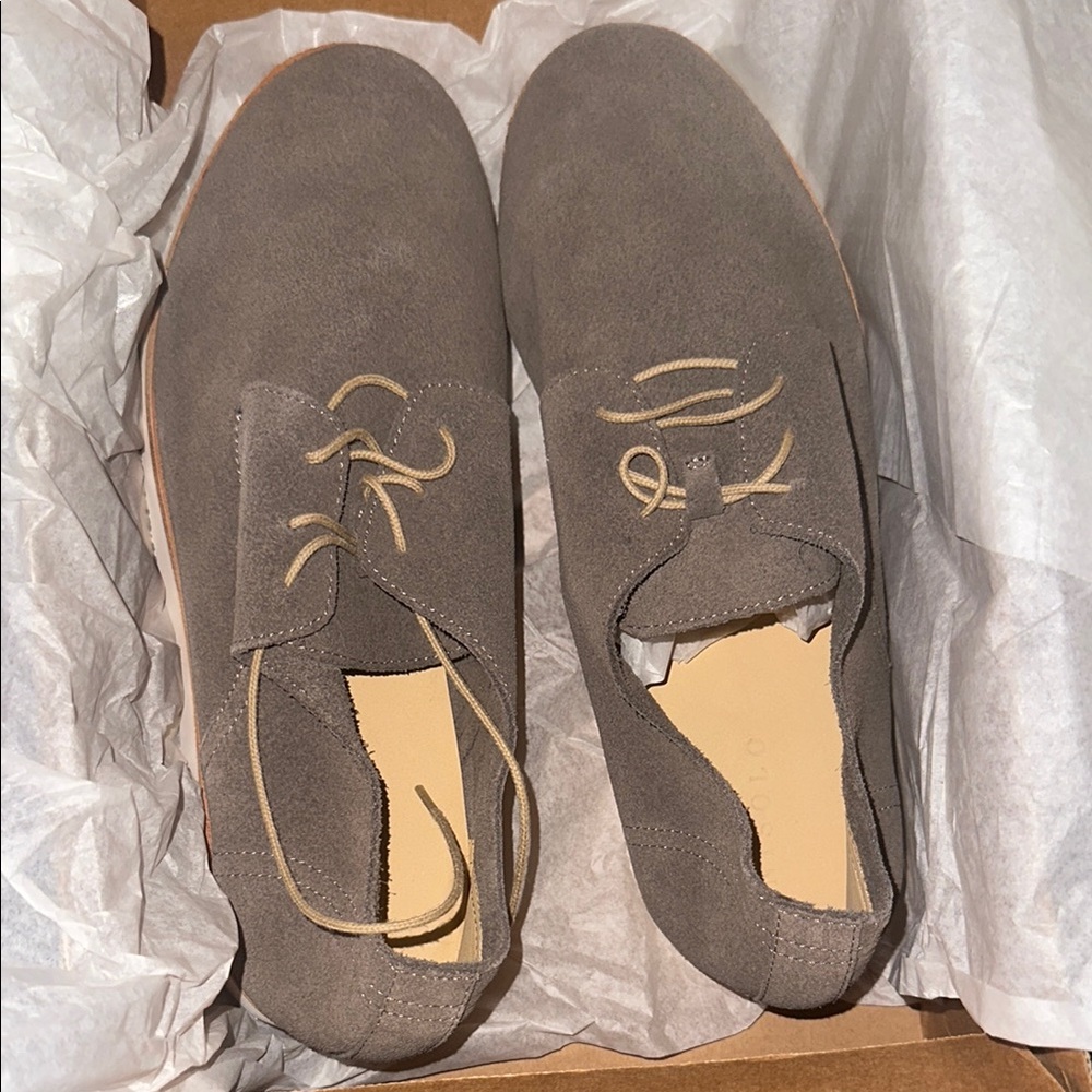 Men's Suede Lace-Up Shoes - slate Gray